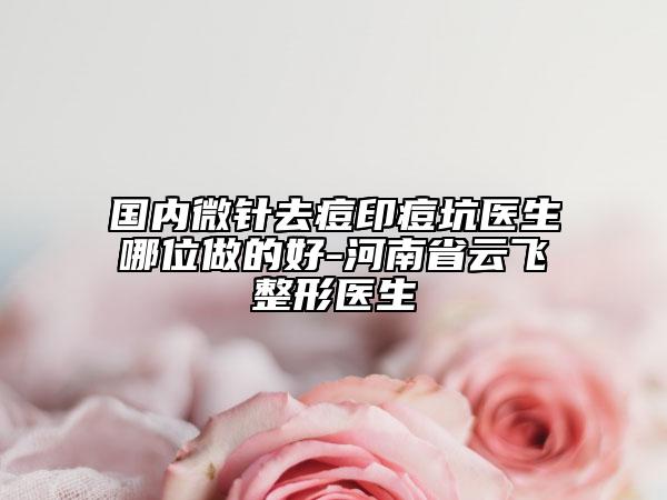 國內(nèi)微針去痘印痘坑醫(yī)生哪位做的好-河南省云飛整形醫(yī)生