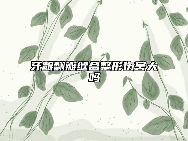牙齦翻瓣縫合整形傷害大嗎