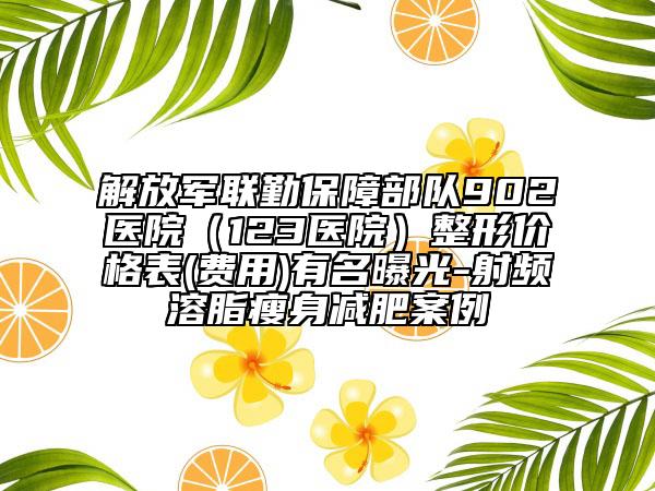 解放軍聯(lián)勤保障部隊(duì)902醫(yī)院（123醫(yī)院）整形價(jià)格表(費(fèi)用)有名曝光-射頻溶脂瘦身減肥案例