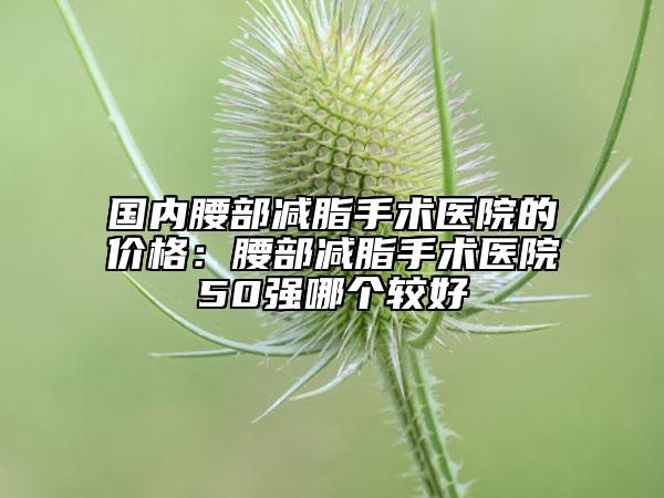 國(guó)內(nèi)腰部減脂手術(shù)醫(yī)院的價(jià)格：腰部減脂手術(shù)醫(yī)院50強(qiáng)哪個(gè)較好