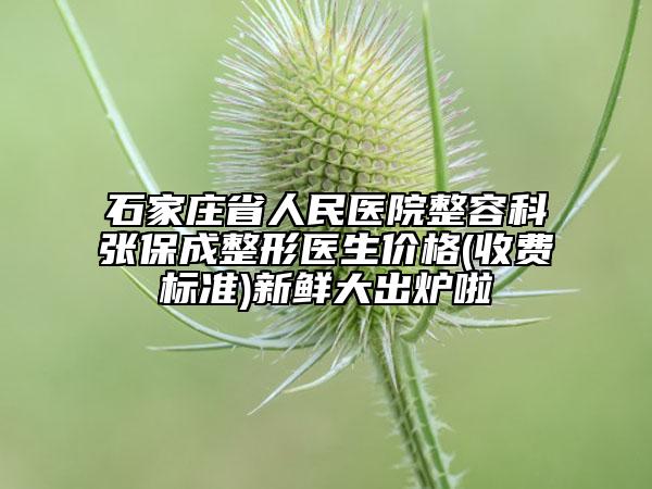 石家莊省人民醫(yī)院整容科張保成整形醫(yī)生價(jià)格(收費(fèi)標(biāo)準(zhǔn))新鮮大出爐啦
