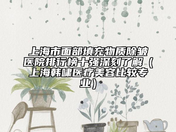 上海市面部填充物質(zhì)除皺醫(yī)院排行榜十強深刻了解（上海韓嘯醫(yī)療美容比較專業(yè)）