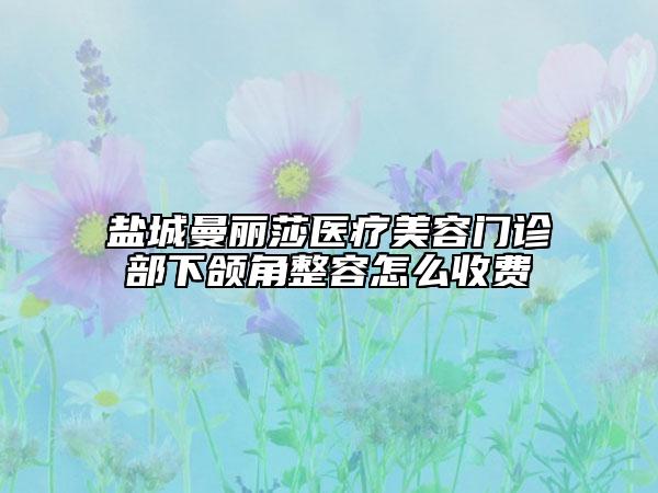 鹽城曼麗莎醫(yī)療美容門診部下頜角整容怎么收費
