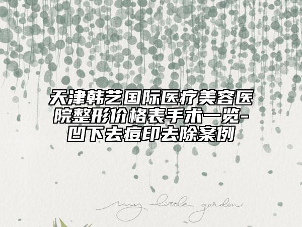 天津韓藝國際醫(yī)療美容醫(yī)院整形價格表手術(shù)一覽-凹下去痘印去除案例