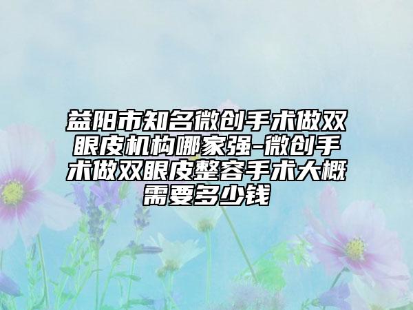 益陽市知名微創(chuàng)手術(shù)做雙眼皮機(jī)構(gòu)哪家強(qiáng)-微創(chuàng)手術(shù)做雙眼皮整容手術(shù)大概需要多少錢