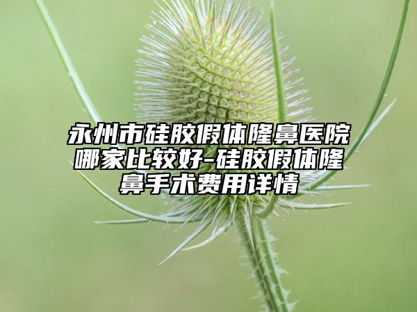 永州市硅膠假體隆鼻醫(yī)院哪家比較好-硅膠假體隆鼻手術(shù)費用詳情