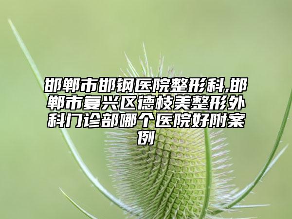 邯鄲市邯鋼醫(yī)院整形科,邯鄲市復(fù)興區(qū)德枝美整形外科門診部哪個(gè)醫(yī)院好附案例