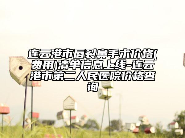 連云港市唇裂鼻手術(shù)價格(費用)清單信息上線-連云港市第二人民醫(yī)院價格查詢