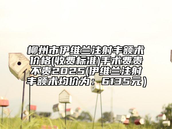 柳州市伊維蘭注射豐額術(shù)價(jià)格(收費(fèi)標(biāo)準(zhǔn))手術(shù)費(fèi)貴不貴2025(伊維蘭注射豐額術(shù)均價(jià)為：6135元）