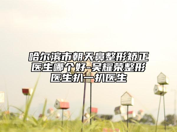 哈爾濱市朝天鼻整形矯正醫(yī)生哪個好-吳耀榮整形醫(yī)生扒一扒醫(yī)生