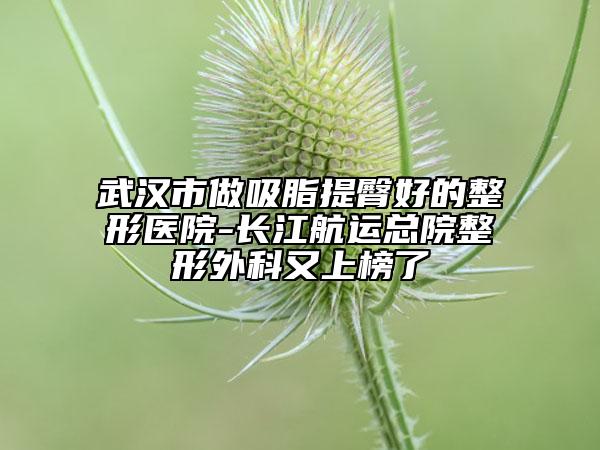 武漢市做吸脂提臀好的整形醫(yī)院-長(zhǎng)江航運(yùn)總院整形外科又上榜了
