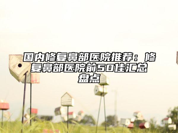 國內(nèi)修復(fù)鼻部醫(yī)院推薦：修復(fù)鼻部醫(yī)院前50佳匯總盤點
