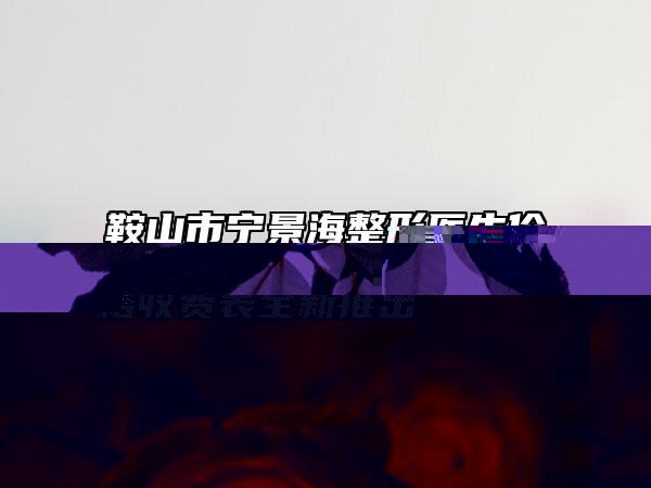 鞍山市寧景海整形醫(yī)生價格收費表全新推出
