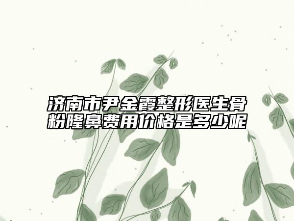 濟(jì)南市尹金霞整形醫(yī)生骨粉隆鼻費(fèi)用價(jià)格是多少呢