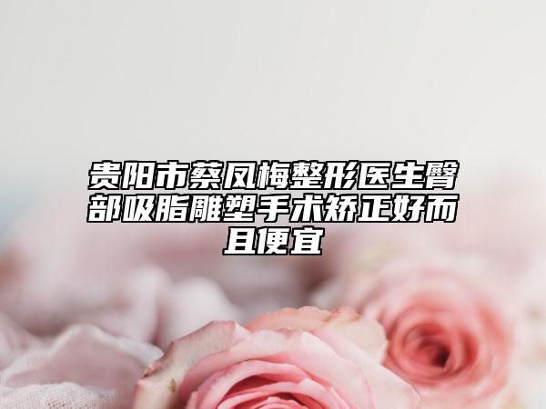 貴陽(yáng)市蔡鳳梅整形醫(yī)生臀部吸脂雕塑手術(shù)矯正好而且便宜