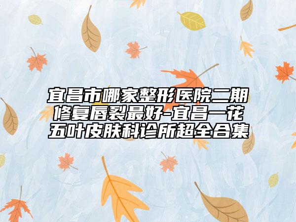 宜昌市哪家整形醫(yī)院二期修復(fù)唇裂最好-宜昌一花五葉皮膚科診所超全合集