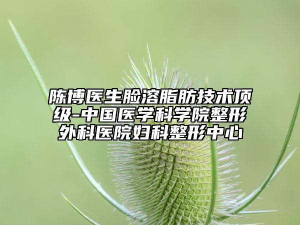 陳博醫(yī)生臉溶脂肪技術頂級-中國醫(yī)學科學院整形外科醫(yī)院婦科整形中心