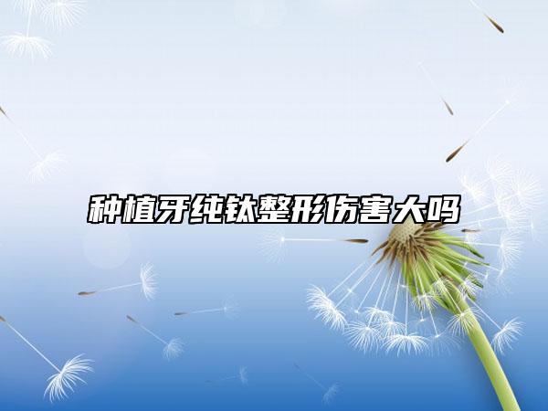 種植牙純鈦整形傷害大嗎