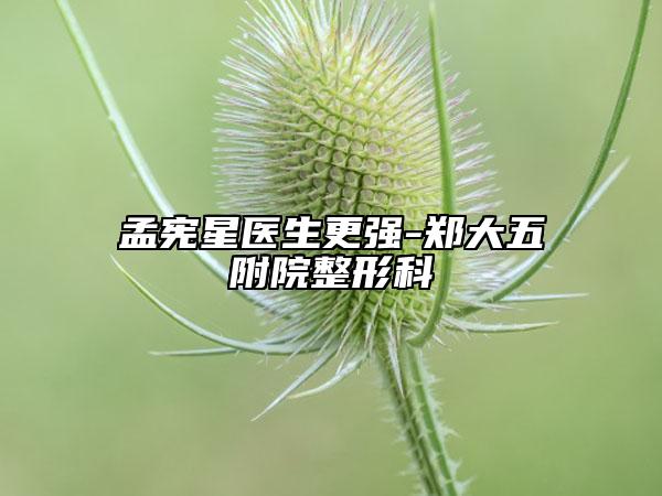 孟憲星醫(yī)生更強(qiáng)-鄭大五附院整形科