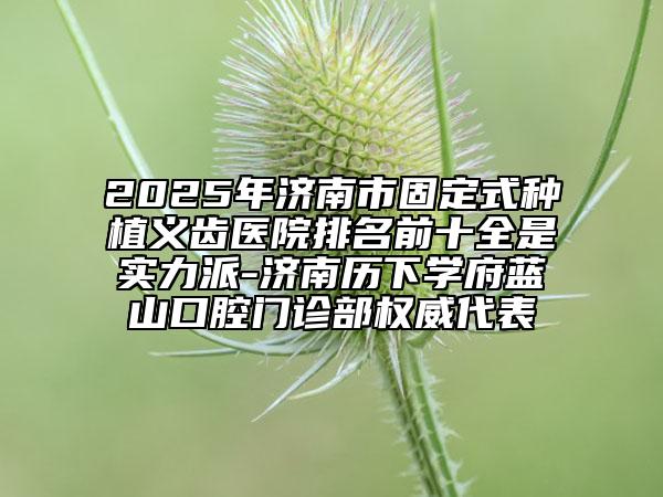 2025年濟(jì)南市固定式種植義齒醫(yī)院排名前十全是實(shí)力派-濟(jì)南歷下學(xué)府藍(lán)山口腔門診部權(quán)威代表