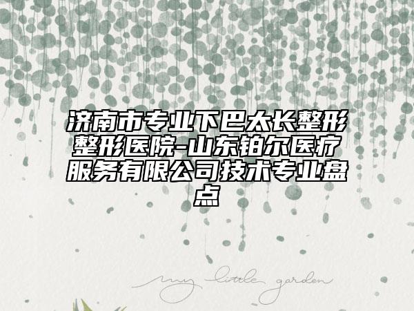 濟(jì)南市專業(yè)下巴太長整形整形醫(yī)院-山東鉑爾醫(yī)療服務(wù)有限公司技術(shù)專業(yè)盤點(diǎn)
