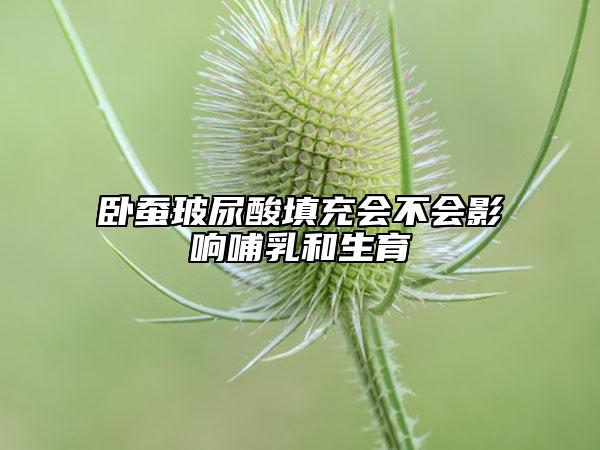 臥蠶玻尿酸填充會不會影響哺乳和生育