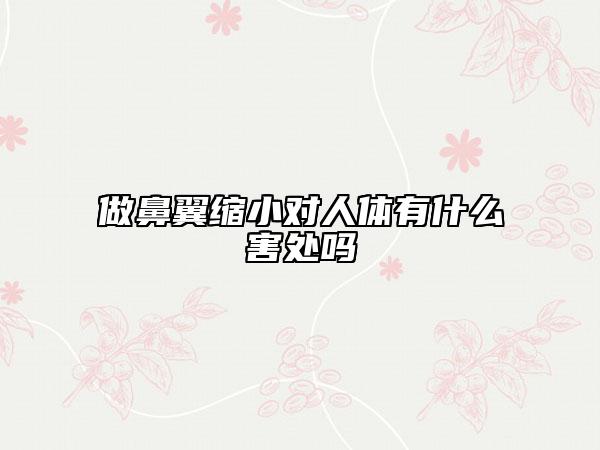做鼻翼縮小對人體有什么害處嗎