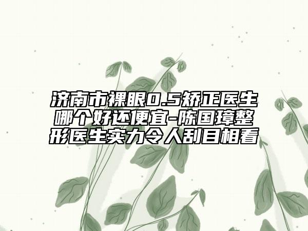 濟(jì)南市裸眼0.5矯正醫(yī)生哪個好還便宜-陳國璋整形醫(yī)生實(shí)力令人刮目相看