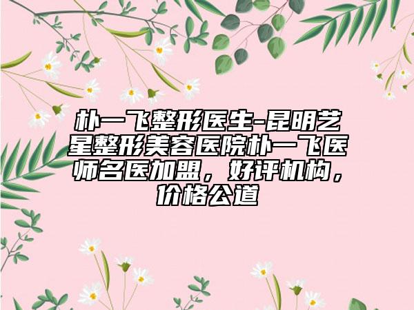 樸一飛整形醫(yī)生-昆明藝星整形美容醫(yī)院樸一飛醫(yī)師名醫(yī)加盟，好評機(jī)構(gòu)，價格公道