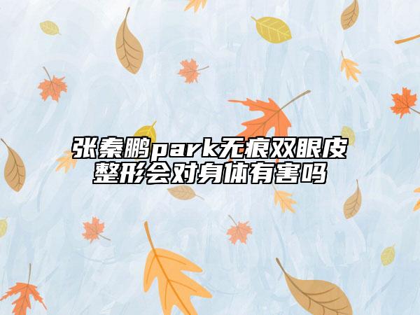 張秦鵬park無痕雙眼皮整形會對身體有害嗎