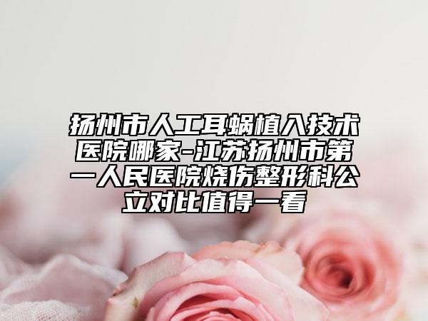 揚州市人工耳蝸植入技術醫(yī)院哪家-江蘇揚州市第一人民醫(yī)院燒傷整形科公立對比值得一看