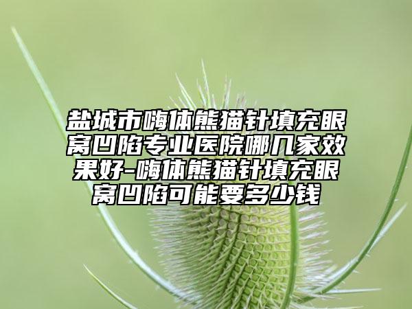 鹽城市嗨體熊貓針填充眼窩凹陷專業(yè)醫(yī)院哪幾家效果好-嗨體熊貓針填充眼窩凹陷可能要多少錢