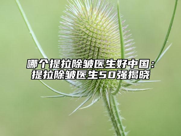 哪個(gè)提拉除皺醫(yī)生好中國(guó)：提拉除皺醫(yī)生50強(qiáng)揭曉
