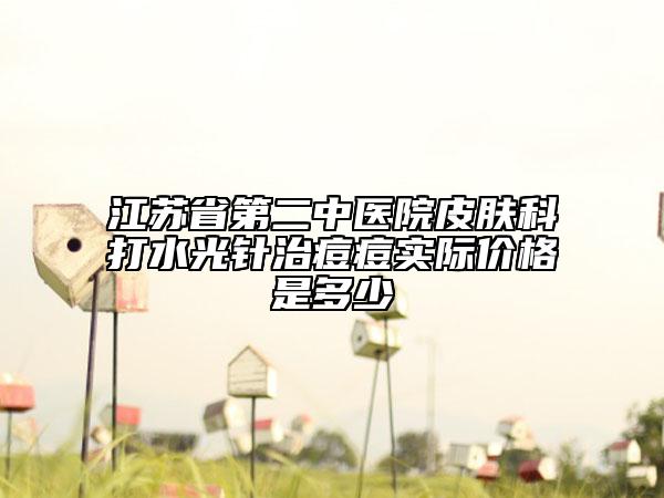 江蘇省第二中醫(yī)院皮膚科打水光針治痘痘實(shí)際價(jià)格是多少